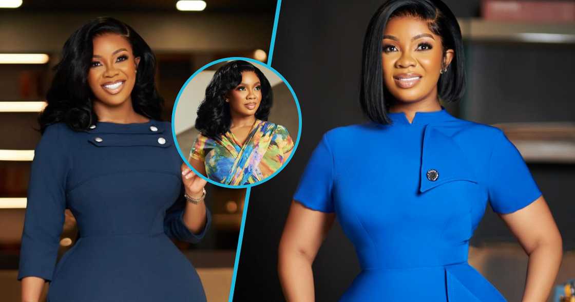 GhOne TV host Serwaa Amihere looks gorgeous in charming hairstyles.