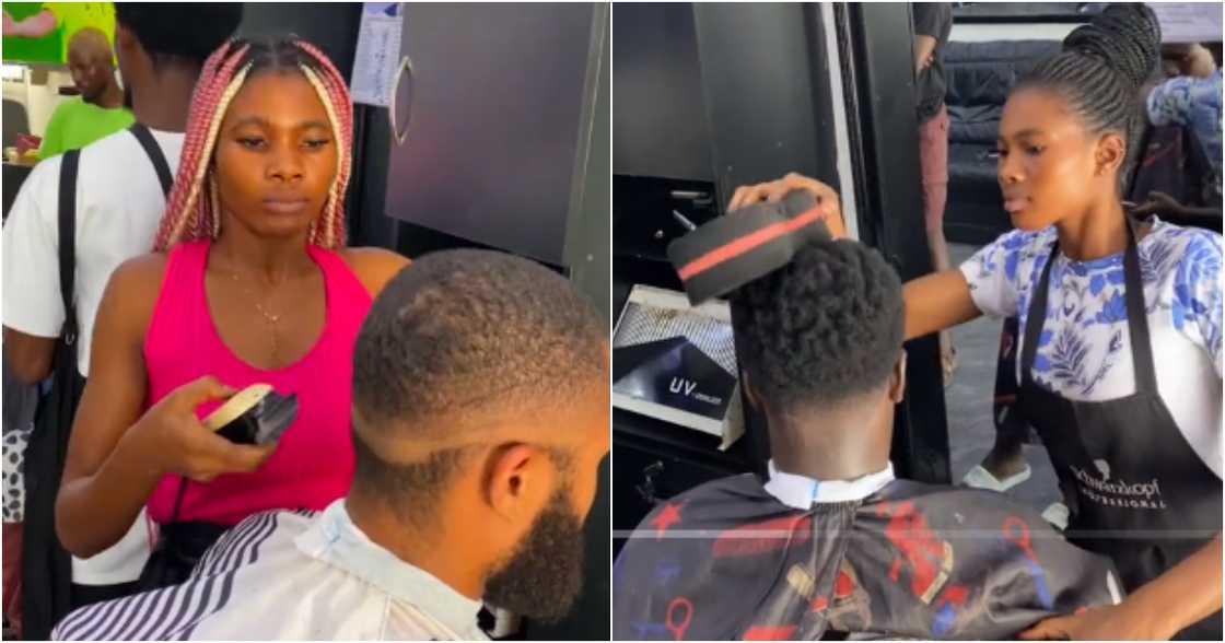 Photo of Ghanaian female barber