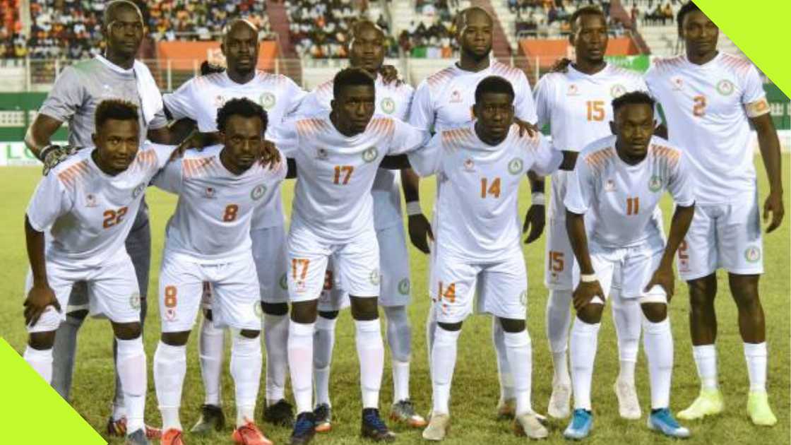 Niger national team line up ahead of AFCON qualifier.