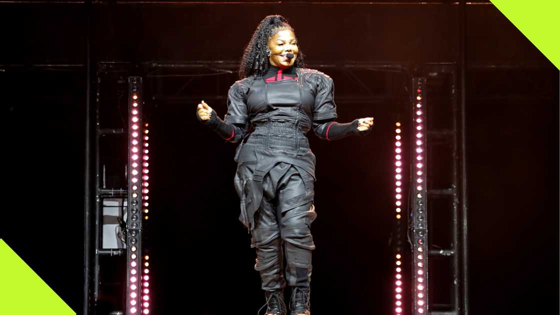 Janet Jackson performing at a concert in Texas in December 2023.