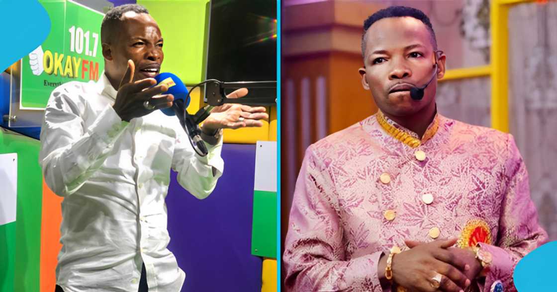 Salifu Amoako preaches in church after the tragic East Legon accident involving his son. Salifu Amoako preaches in church after the tragic East Legon accident involving his son.