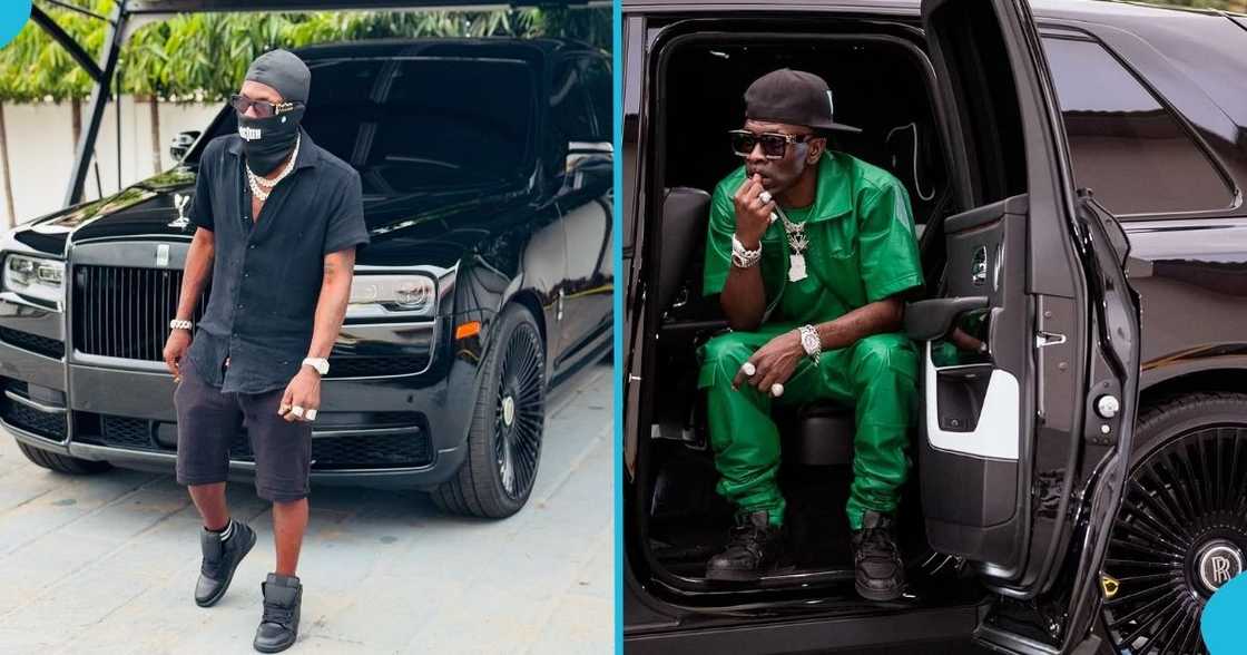 Shatta Wale, Rolls Royce, Ghanaian boy, dancehall star, Accra. Shatta Wale, Rolls Royce, Ghanaian boy, dancehall star, Accra.