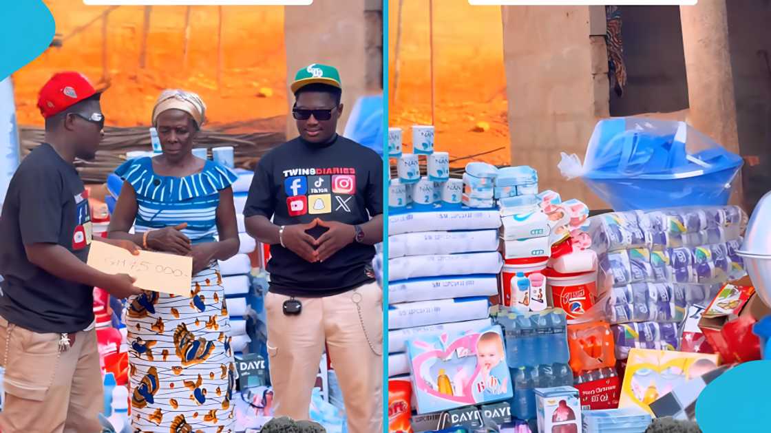 Donation, Ghanaian twins, Brothers Patrick Mensah and Fredrick Mensah, Presentation, Mother Donation, Ghanaian twins, Brothers Patrick Mensah and Fredrick Mensah, Presentation, Mother