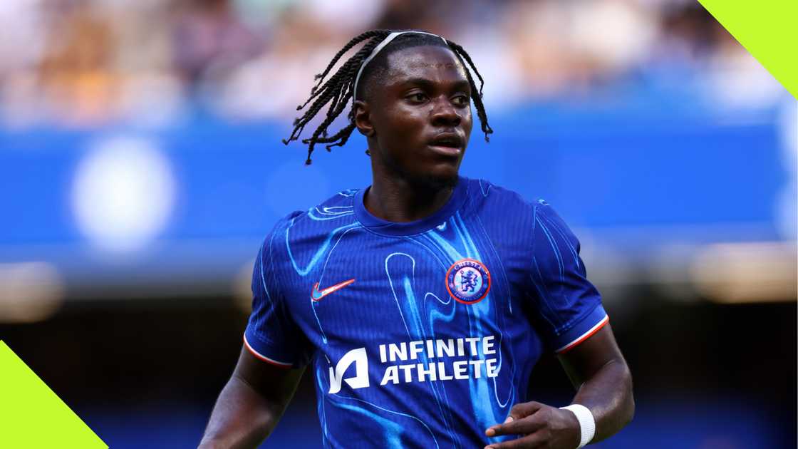 Romeo Lavia in action for Chelsea. Romeo Lavia in action for Chelsea.