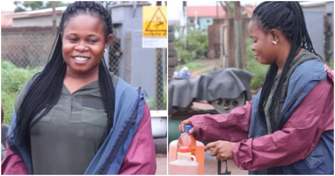 Determined lady who sells fuel to make a living opens up about her life. Determined lady who sells fuel to make a living opens up about her life.