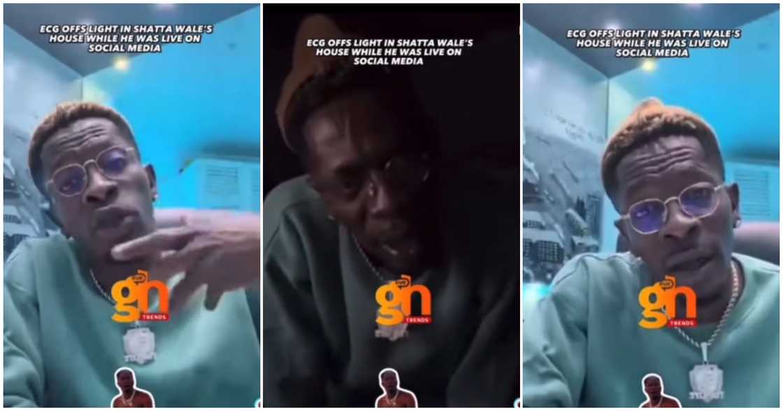 Shatta Wale complains in a hilarious video as ECG takes away his lights Shatta Wale complains in a hilarious video as ECG takes away his lights