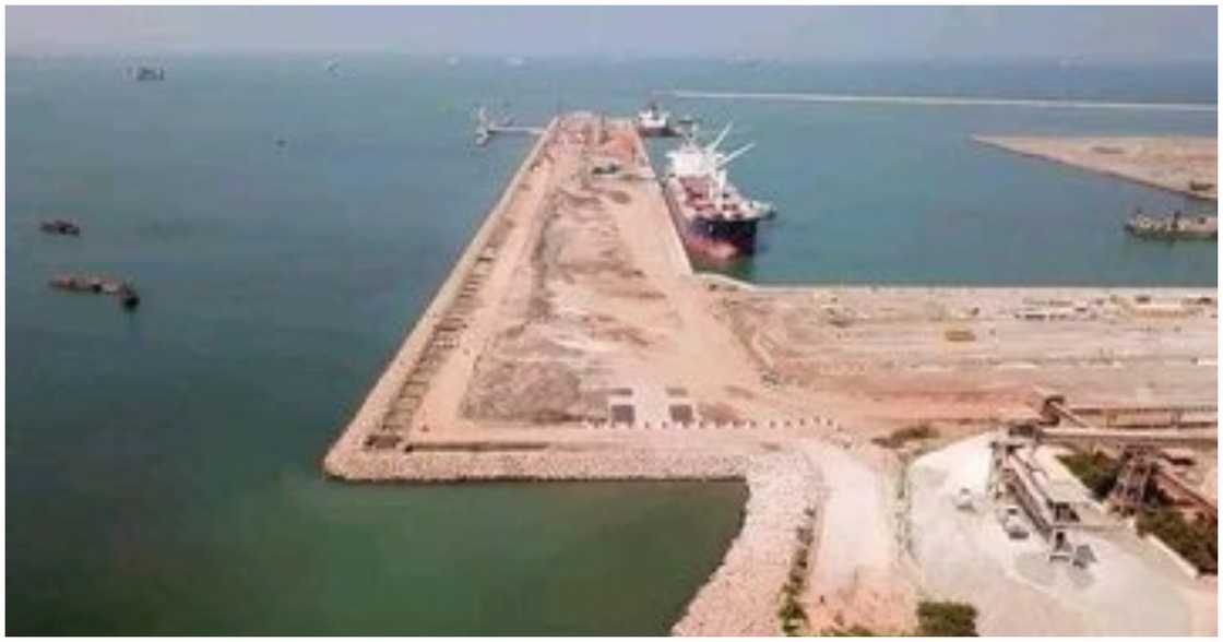 Dredging takes place at the Takoradi Port