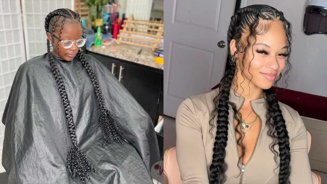 Stylish two braids style for girls Stylish two braids style for girls