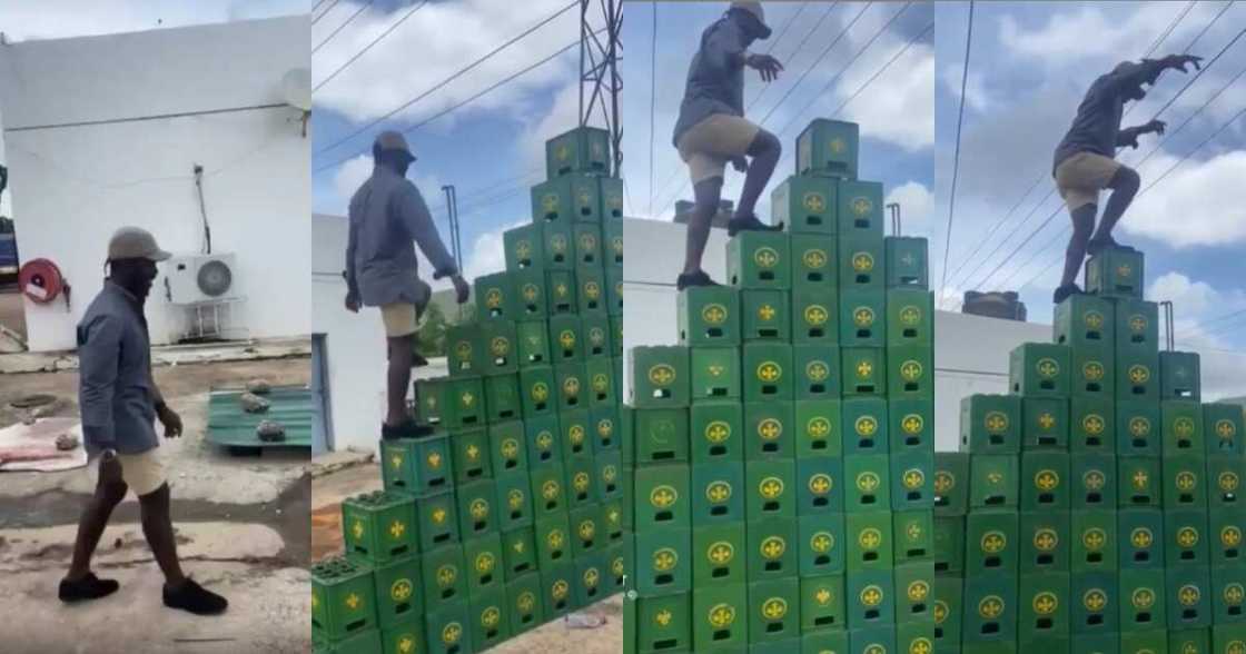 Most High: Ghanaian daredevil sets crate challenge record with 10 steps; video drops Most High: Ghanaian daredevil sets crate challenge record with 10 steps; video drops