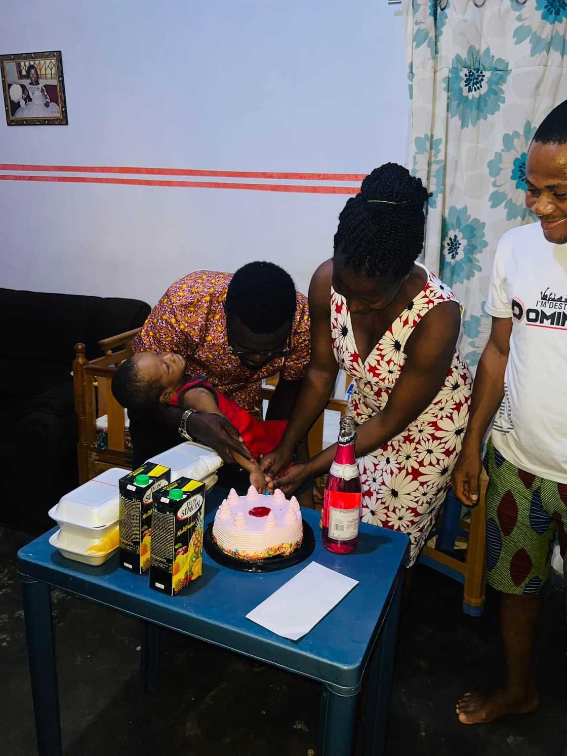 Ghanaian girl with special needs marks her birthday. Ghanaian girl with special needs marks her birthday.