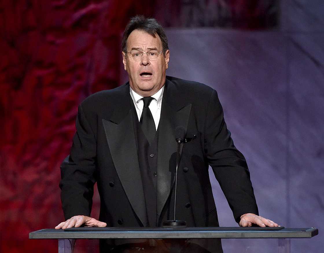 Dan Aykroyd speaks onstage during the 2015 AFI Life Achievement Award Gala Tribute Honoring Steve Martin Dan Aykroyd speaks onstage during the 2015 AFI Life Achievement Award Gala Tribute Honoring Steve Martin