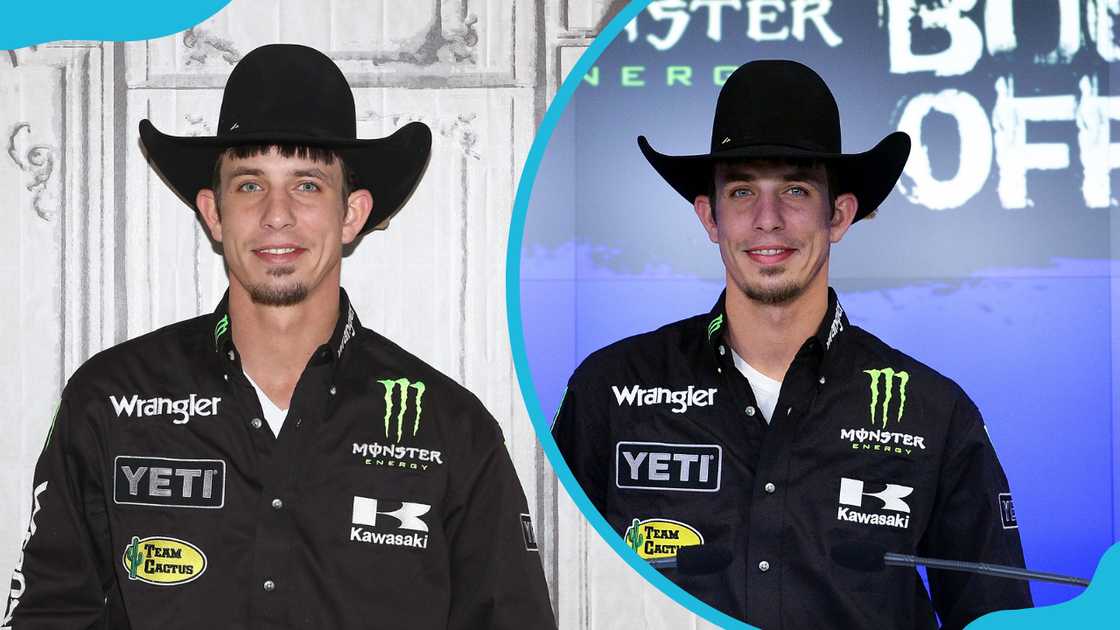 Retired professional bull rider JB Mauney at separate events.