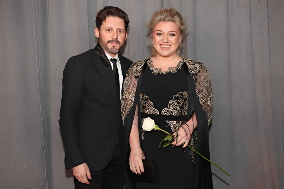 Brandon Blackstock (L) and recording artist Kelly Clarkson (R)