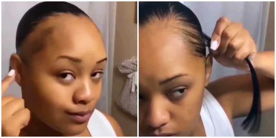 Photos of a lady fixing her hair. Photos of a lady fixing her hair.