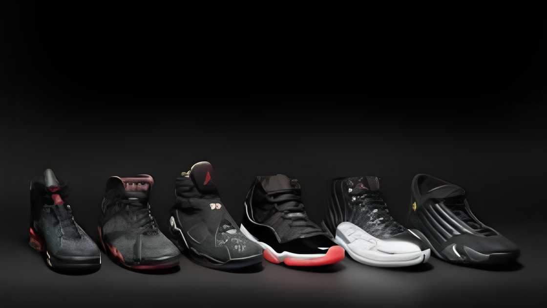 The six Air Jordan sneakers