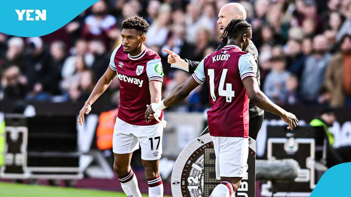 Mohammed Kudus was subbed off in the 75th minute for Brazilian forward Luis Guilherme. Mohammed Kudus was subbed off in the 75th minute for Brazilian forward Luis Guilherme.