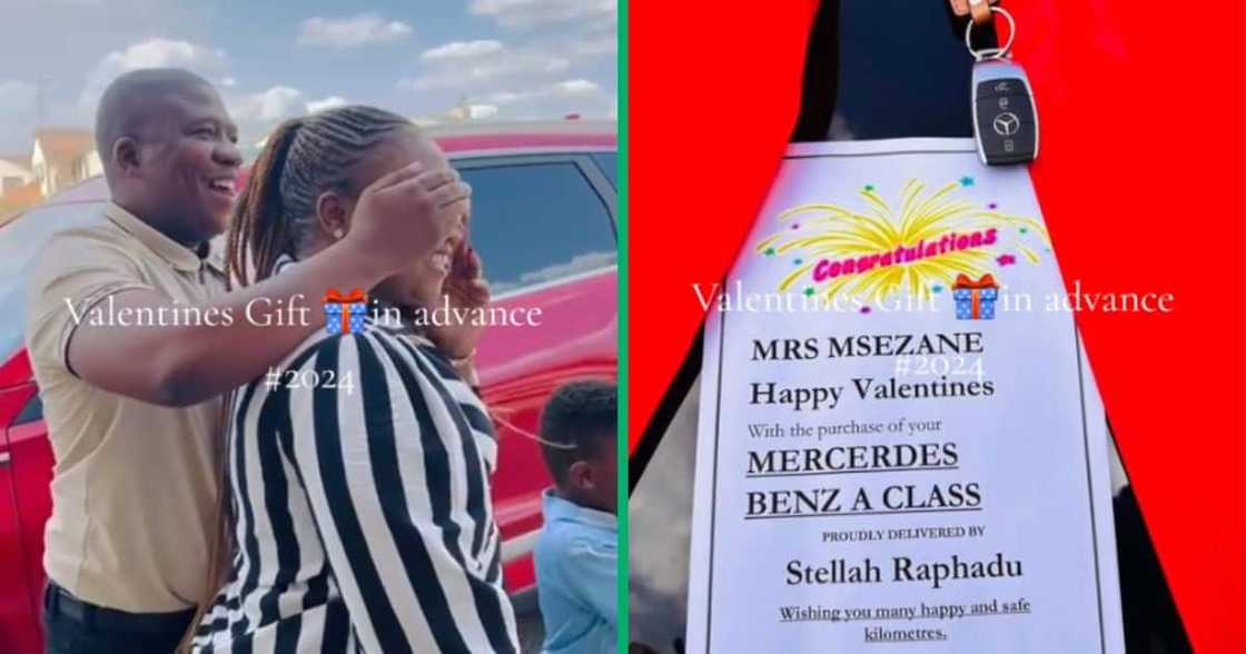 Woman surprised with Mercedes-Benz for Valentine's Day Woman surprised with Mercedes-Benz for Valentine's Day