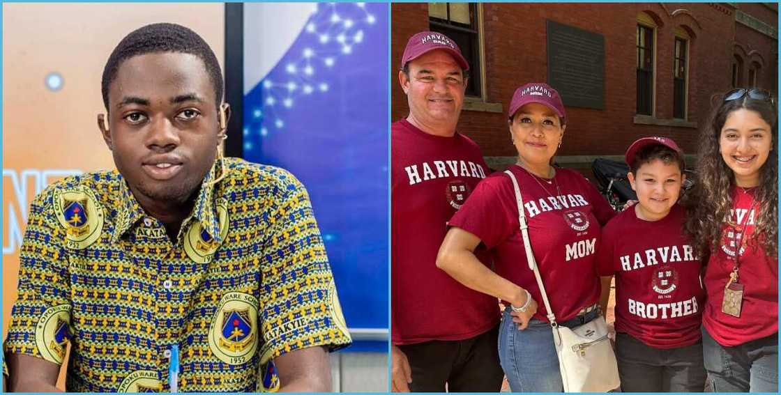 Photo of Stephen Apemah Baah and some individuals on Harvard University campus