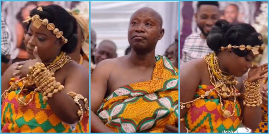 Ghanaian Father And Daughter Cry Traditional Wedding Day: “Who Will Cook My Favourite Meal For Me”