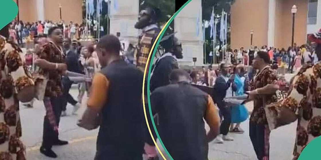 Nigerian man dances to Oghene music as he graduates in US Nigerian man dances to Oghene music as he graduates in US