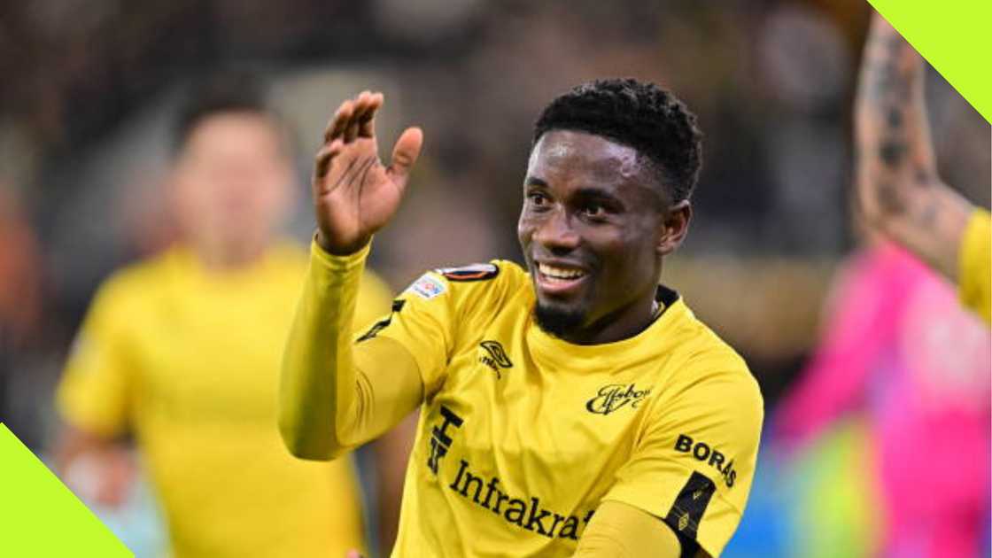 Michael Baidoo scores for Elfsborg. Michael Baidoo scores for Elfsborg.