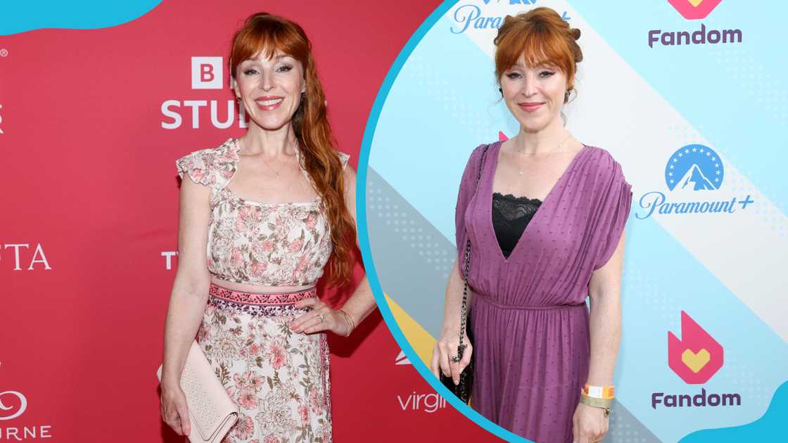 Ruth Connell at BAFTA (L) and a Fandom Party (R).