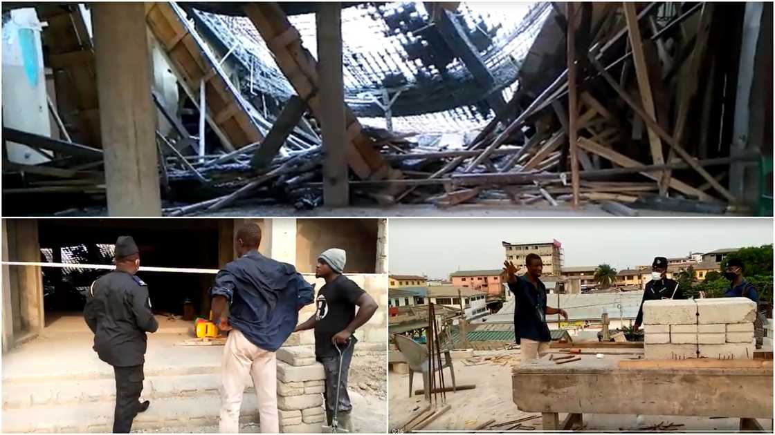 Two-storey at Accra Regional hospital collapses on two workers Two-storey at Accra Regional hospital collapses on two workers