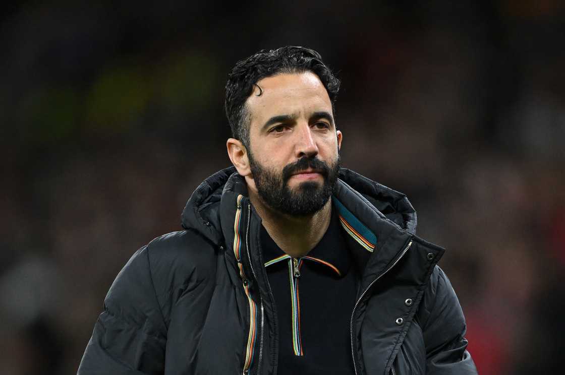 Ruben Amorim, Manager of Manchester United, looks on during the UEFA Europa League 2024/25 Quarter Final Second Leg match between Manchester United and Olympique Lyonnais at Old Trafford on April 17, 2025 in Manchester, England Ruben Amorim, Manager of Manchester United, looks on during the UEFA Europa League 2024/25 Quarter Final Second Leg match between Manchester United and Olympique Lyonnais at Old Trafford on April 17, 2025 in Manchester, England