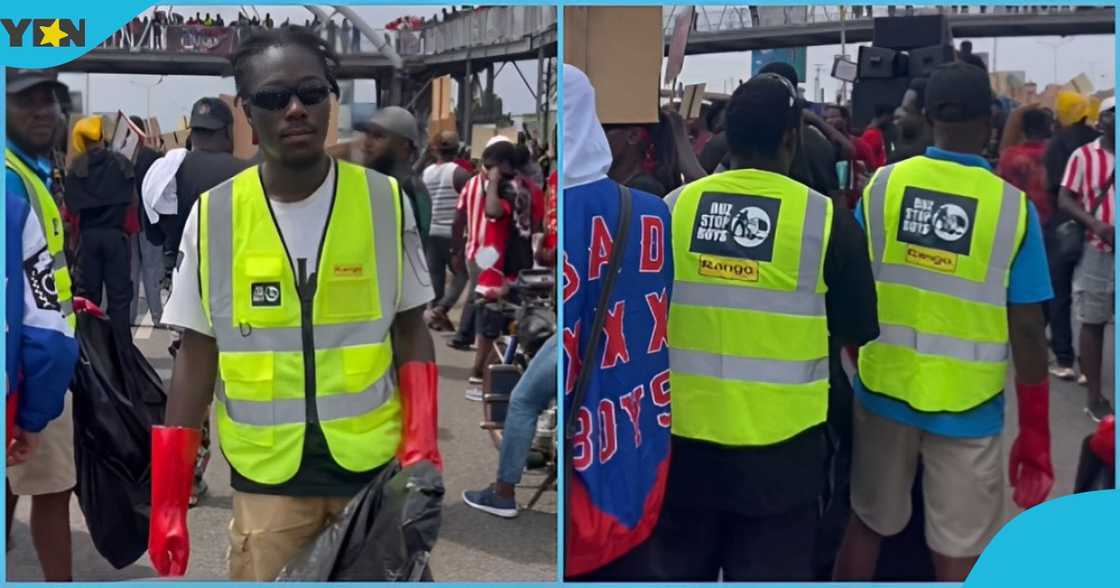 Photo of Buz Stop Boys volunteers at the Free The Citizens protest.