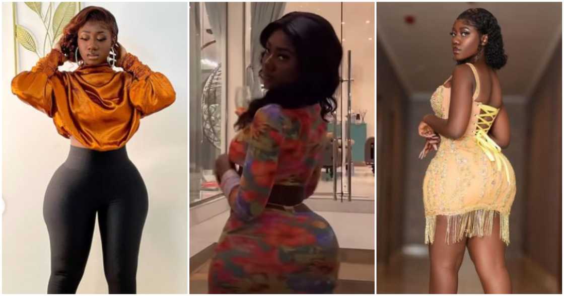 Hajia Bintu flaunts her alluring figure in a new video.