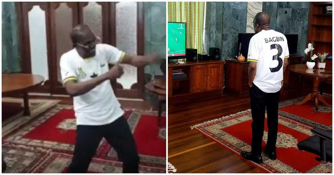 Speaker of Parliament Alban Bagbin in a wild jubilation over the Black Stars' win against South Korea Speaker of Parliament Alban Bagbin in a wild jubilation over the Black Stars' win against South Korea