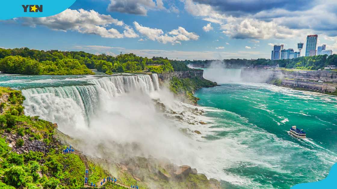 The mighty American Falls on the U.S side of Niagara Falls