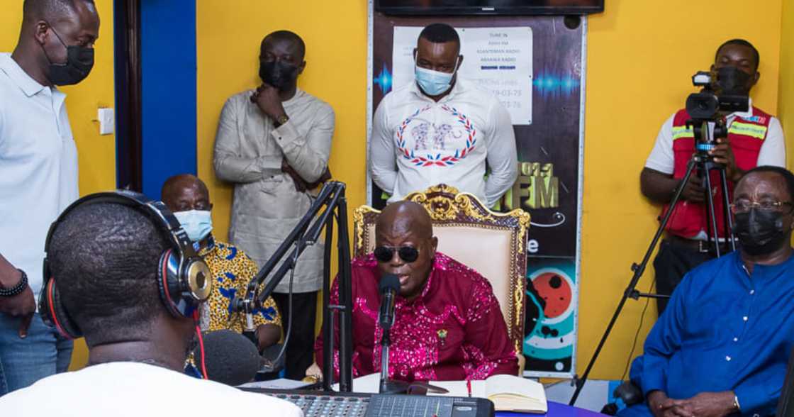 Akufo-Addo in an interview Akufo-Addo in an interview