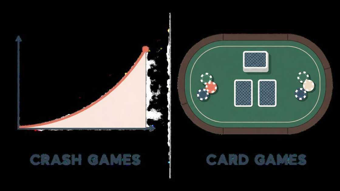 Crash games and card games look different, but both involve chance.