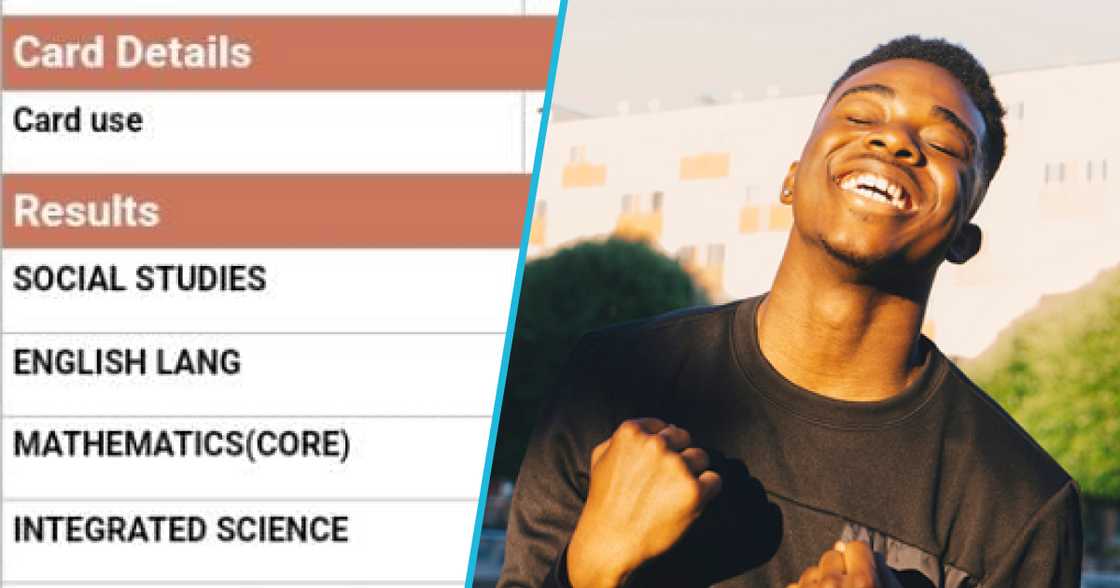 Photo of Arhin Isaac's WASSCE results. Photo of Arhin Isaac's WASSCE results.