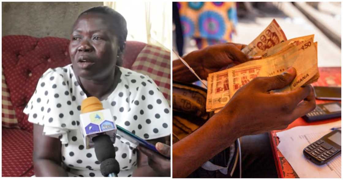 A Ghanaian woman returns money she found at the lorry station while working