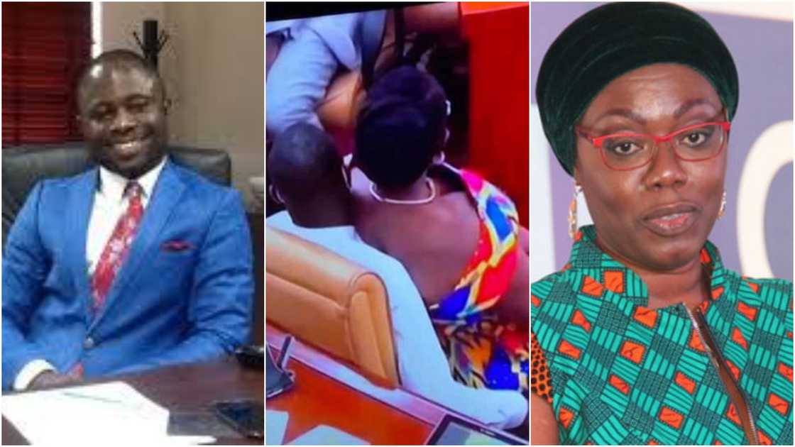 Wife of Juaboso MP sues Ursula Owusu for sitting on her husband's lap in parliament Wife of Juaboso MP sues Ursula Owusu for sitting on her husband's lap in parliament