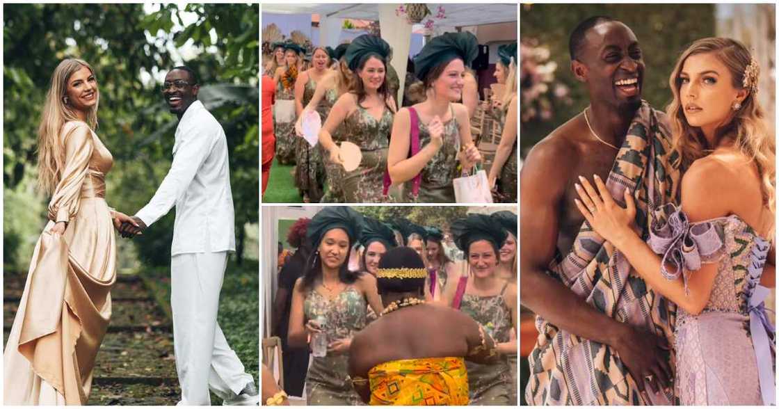 Interracial Marriage: 30 Dutch Bridesmaids Slay in Lace Gown To Support Their Friend Marry A Ghanaian Man Interracial Marriage: 30 Dutch Bridesmaids Slay in Lace Gown To Support Their Friend Marry A Ghanaian Man