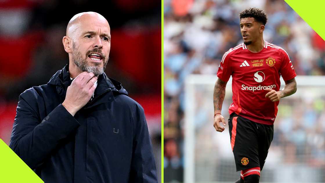 Manchester United manager Erik ten Hag and Jadon Sancho fell out last year