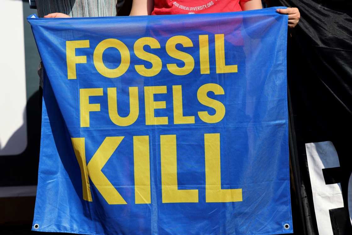 Protesters outside the Sharm el-Sheikh International Convention Centre during the COP27 climate conference, on November 15, 2022