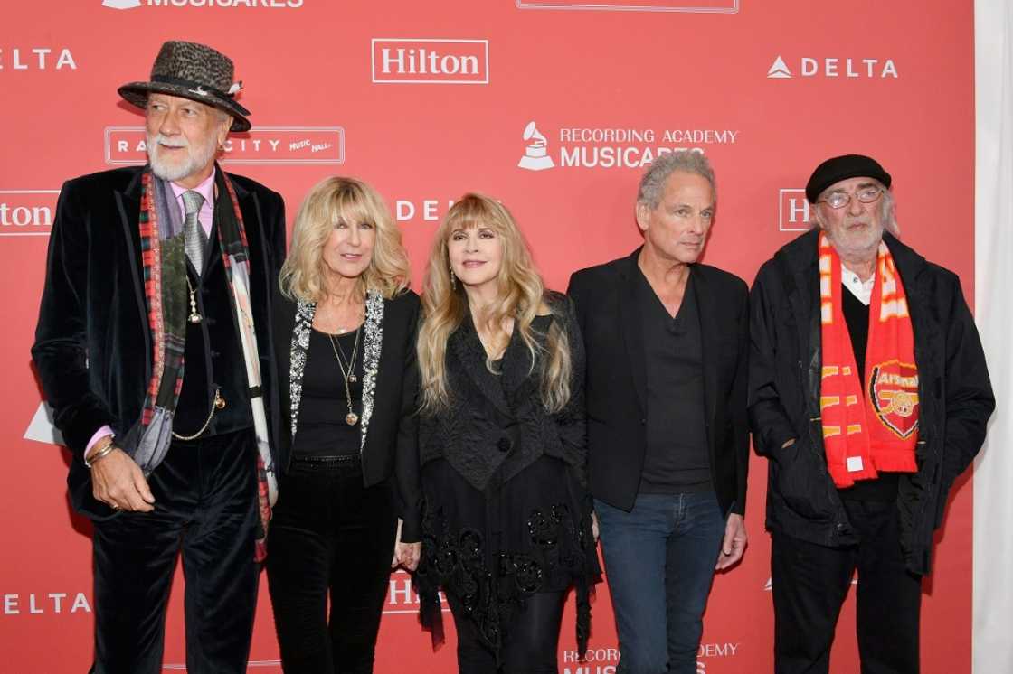 Mick Fleetwood, Christine McVie, Stevie Nicks, Lindsey Buckingham, and John McVie of music group Fleetwood Mac attend MusiCares Person of the Year honoring Fleetwood Mac at Radio City Music Hall on January 26, 2018 in New York City Mick Fleetwood, Christine McVie, Stevie Nicks, Lindsey Buckingham, and John McVie of music group Fleetwood Mac attend MusiCares Person of the Year honoring Fleetwood Mac at Radio City Music Hall on January 26, 2018 in New York City