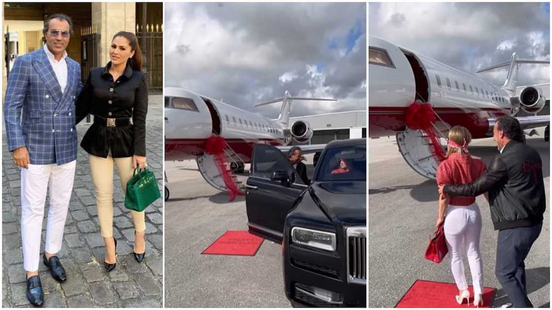 The woman was blinded and led to the aircraft. The woman was blinded and led to the aircraft.