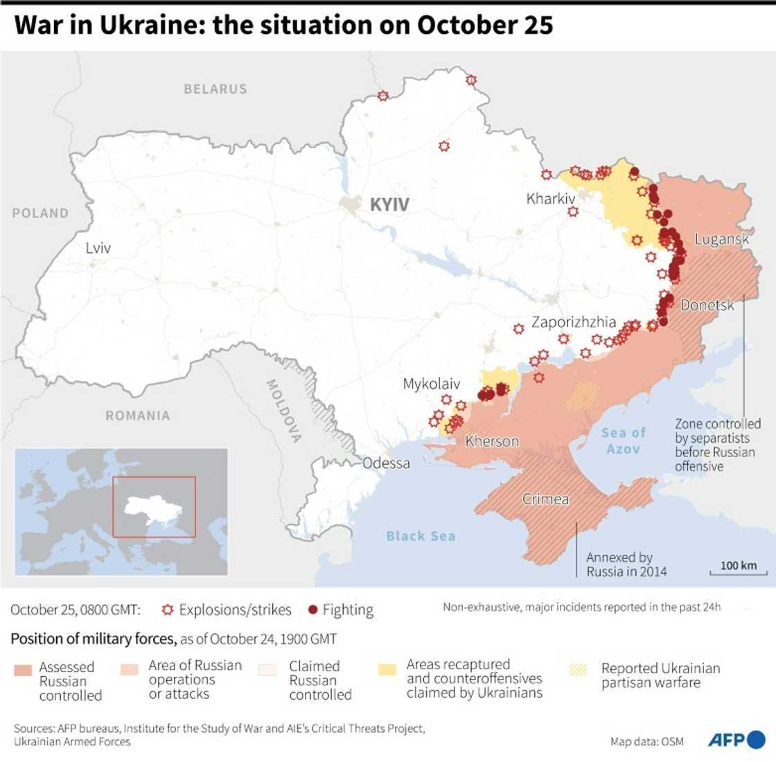 War in Ukraine: the situation on October 25