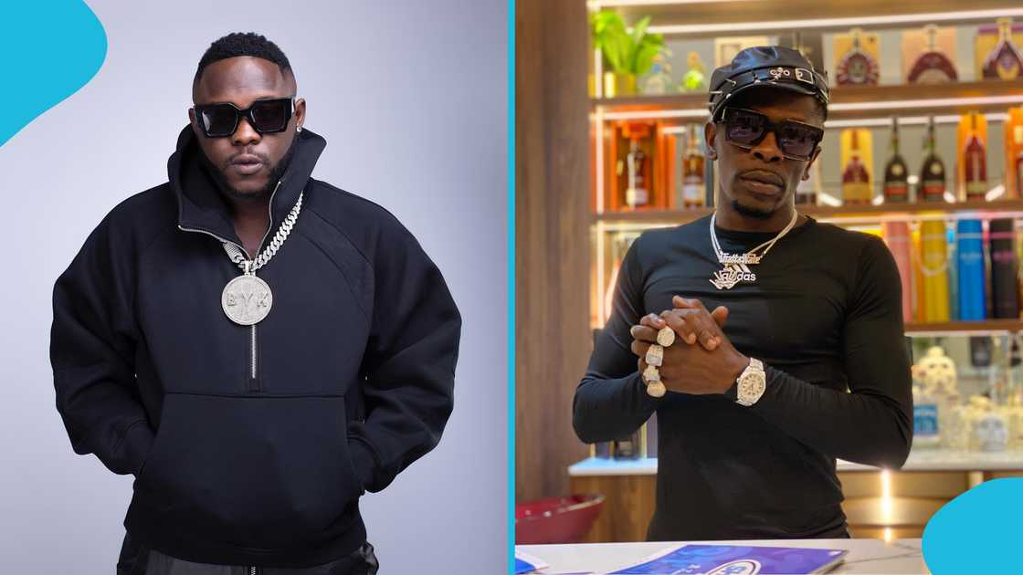 Medikal, Shatta Wale, Medikal's son, Space Frimpong, Godfather, Shatta Wale the Godfather. Medikal, Shatta Wale, Medikal's son, Space Frimpong, Godfather, Shatta Wale the Godfather.