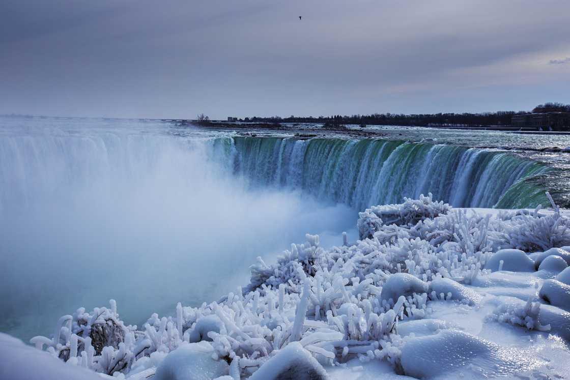 Niagara cascades in winter, Ontario Canada. Niagara cascades in winter, Ontario Canada.