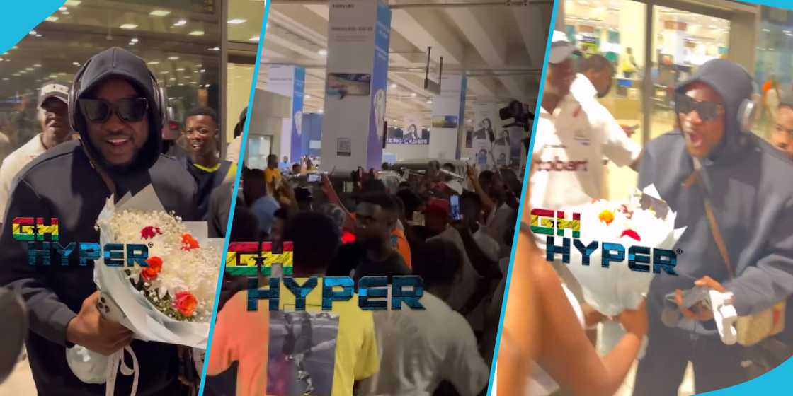 Medikal returns to Ghana after successful O2 Indigo Concert Medikal returns to Ghana after successful O2 Indigo Concert