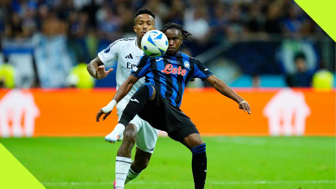 Ademola Lookman in action for Atalanta in the UEFA Super Cup.