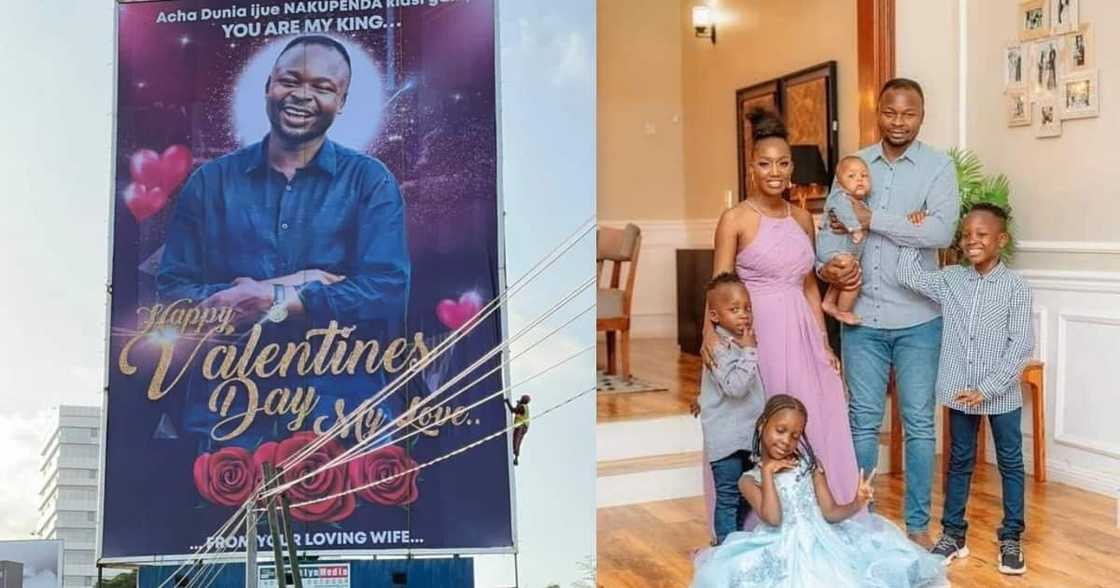 Valentine's Day: Woman Puts Up Billboard on Highway to Celebrate Husband Valentine's Day: Woman Puts Up Billboard on Highway to Celebrate Husband