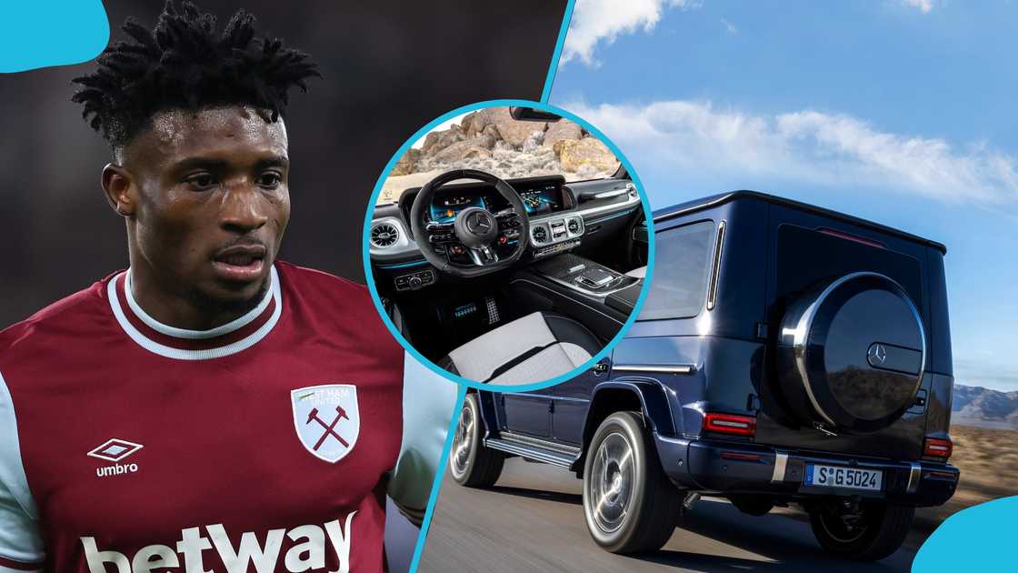 Mohammed Kudus drove his 2025 G-Wagon after training. Mohammed Kudus drove his 2025 G-Wagon after training.