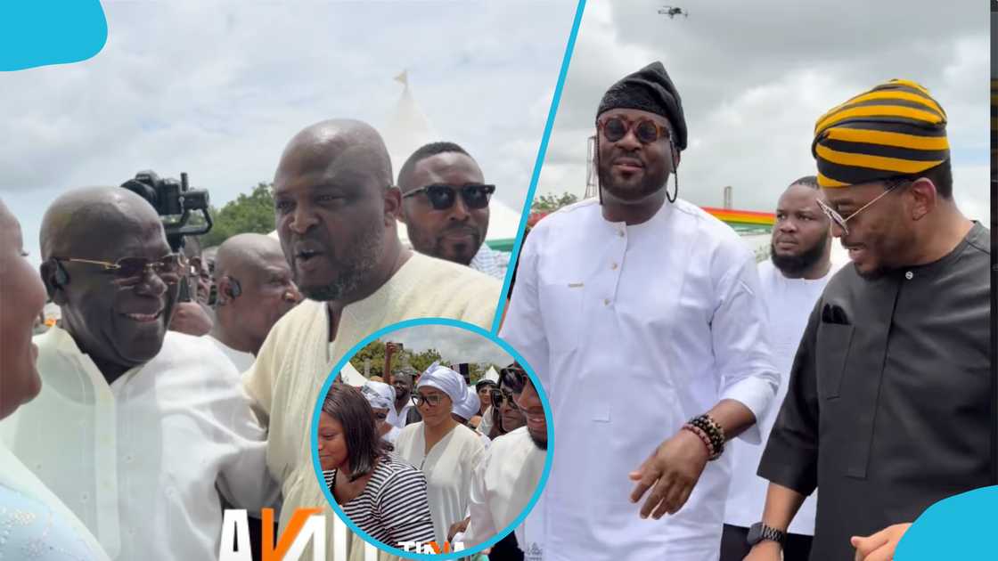 Sir Sam Jonah, Ibrahim Mahama, Selassie Ibrahim, James Gardiner and Desmond Elliot, Alhaji Issaka Ibrahim Adam's funeral Sir Sam Jonah, Ibrahim Mahama, Selassie Ibrahim, James Gardiner and Desmond Elliot, Alhaji Issaka Ibrahim Adam's funeral